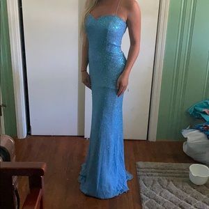 Sequin blue dress